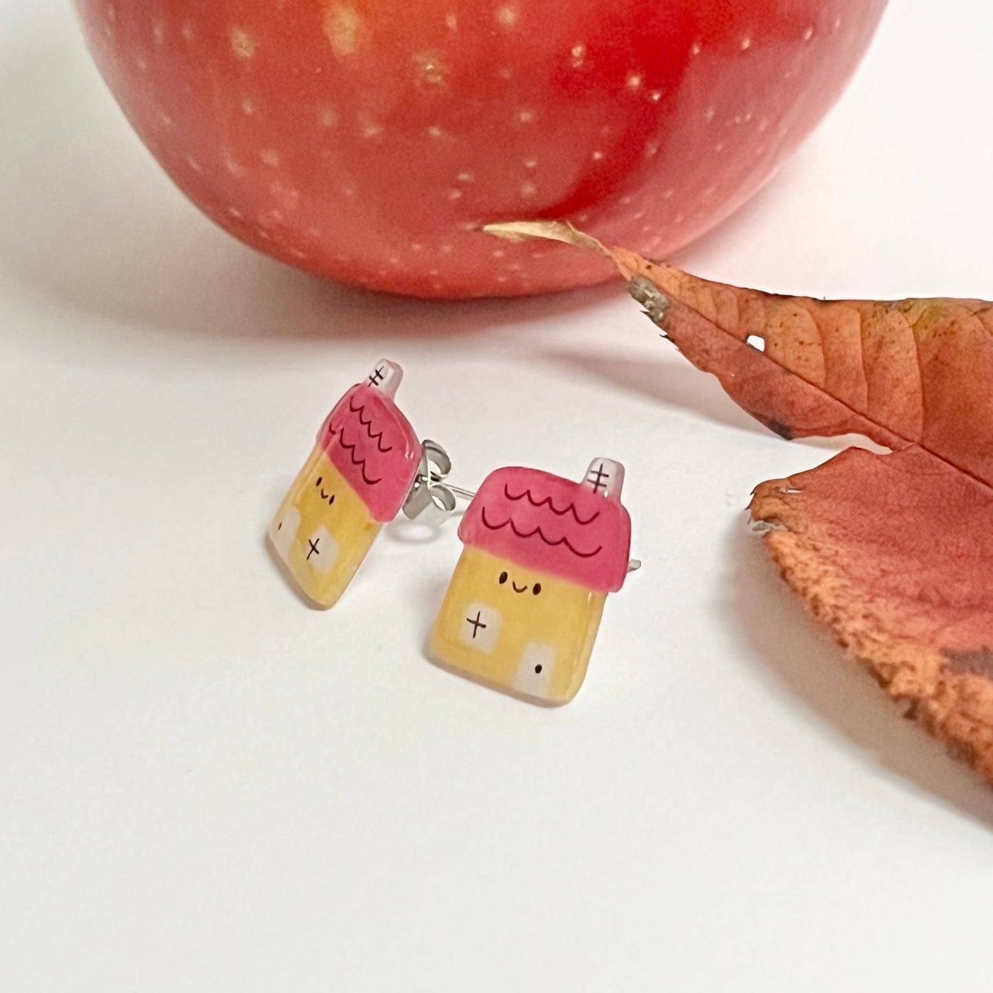 Tiny House - Stud Earrings