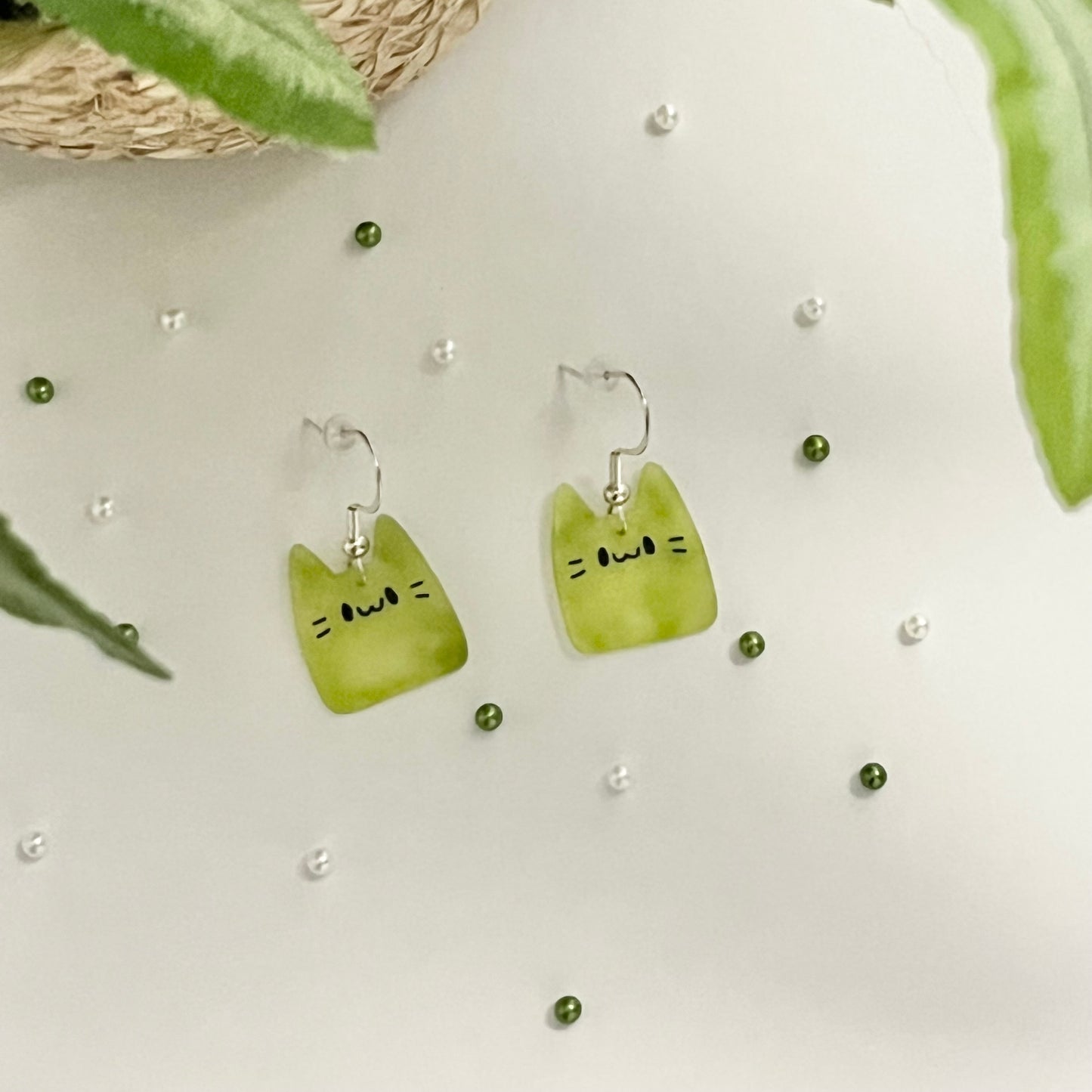 Cat Dangle Earrings