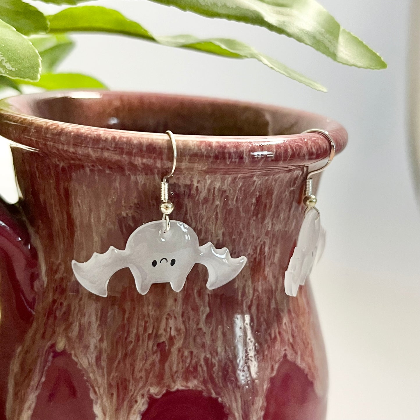 Bat in the Dark Dangle Earrings