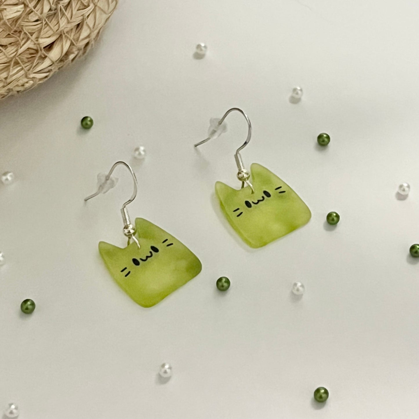 Cat Dangle Earrings