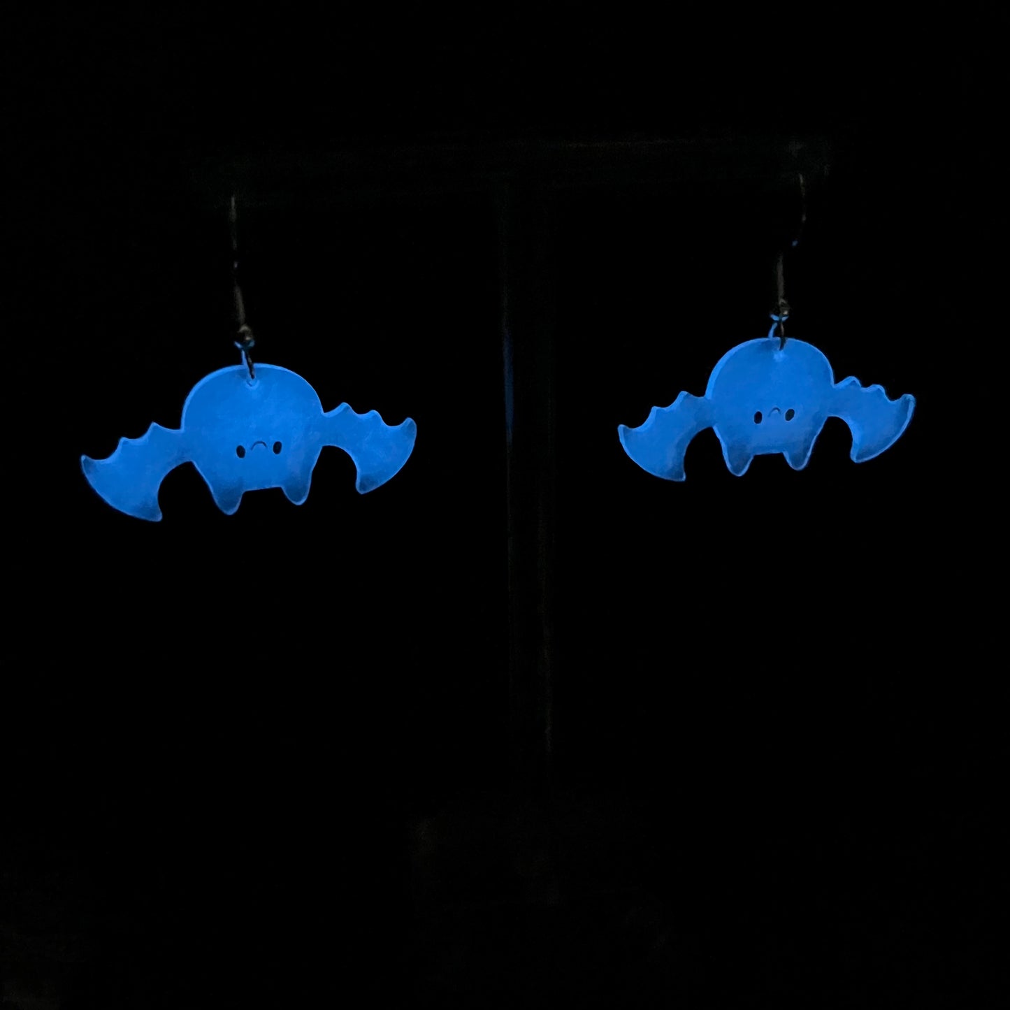 Bat in the Dark Dangle Earrings