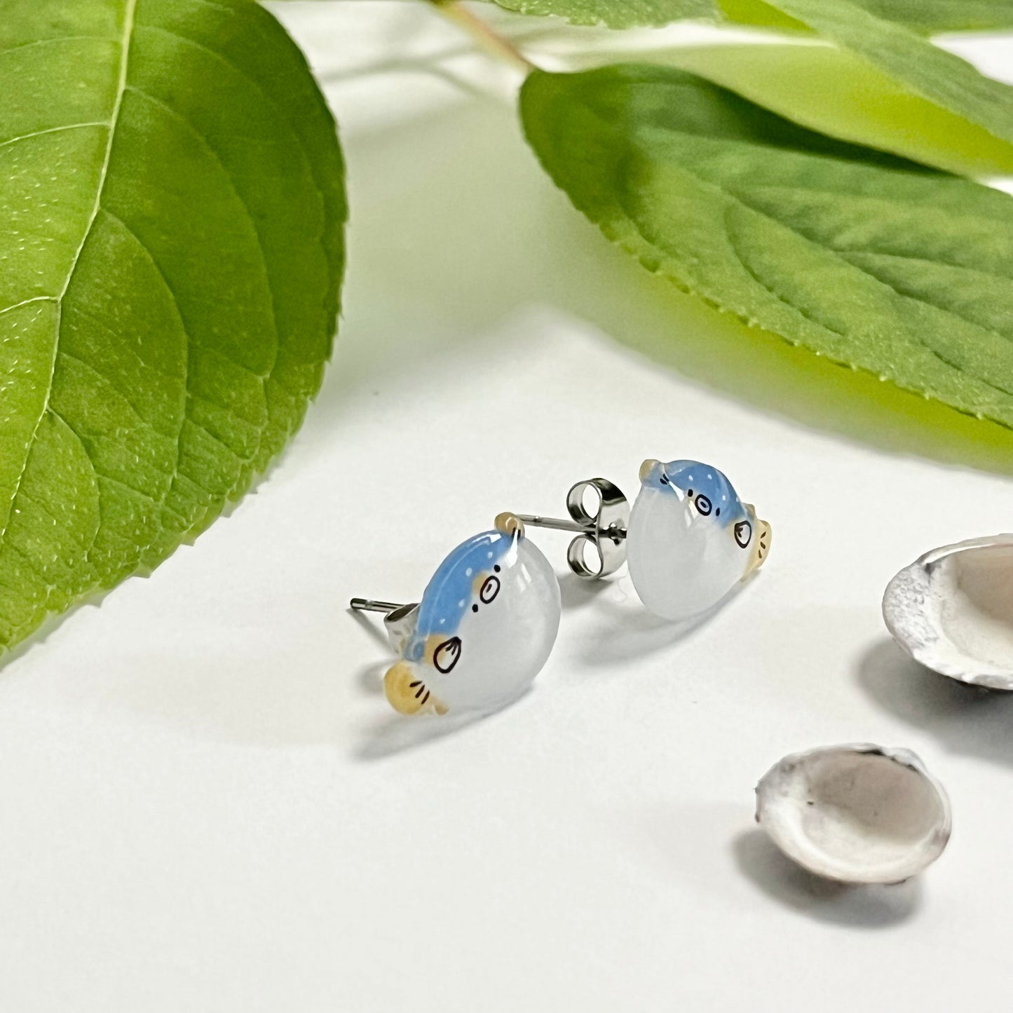 Pufferfish Stud Earrings