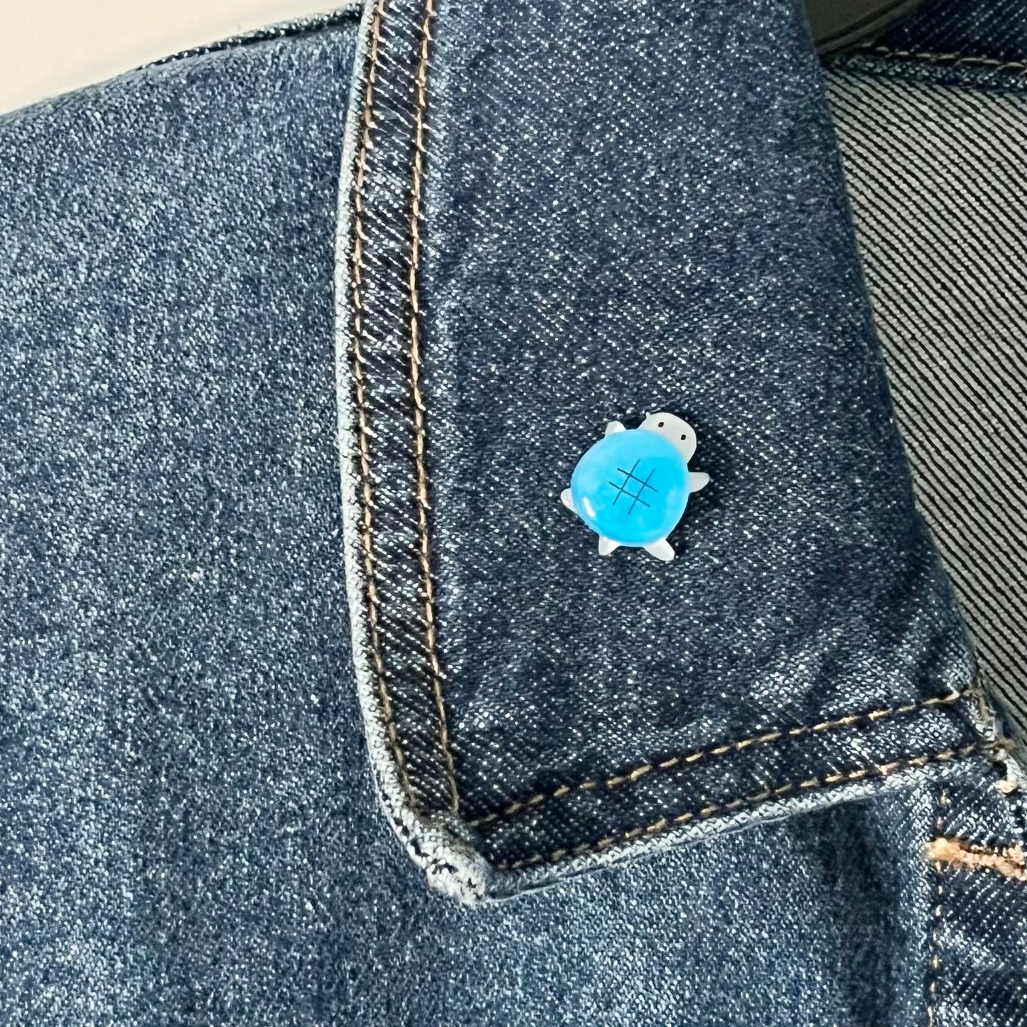 Mini Blue Turtle - Pin