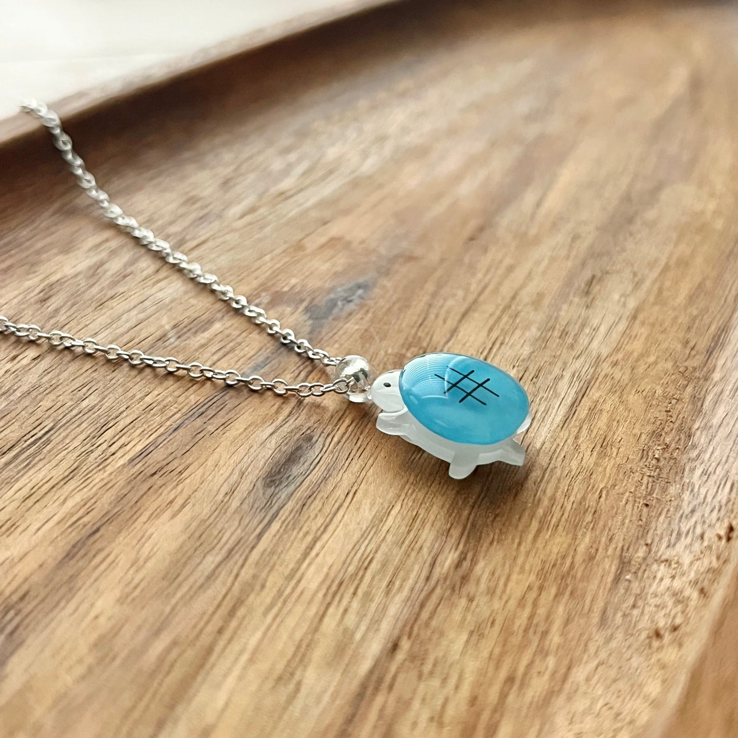 Mini Blue Turtle - Necklace